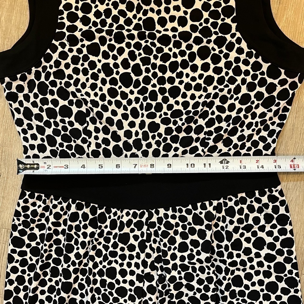 Talbots Sleeveless Dress 8P Black and White Splotches Spotted - Picture 12 of 14